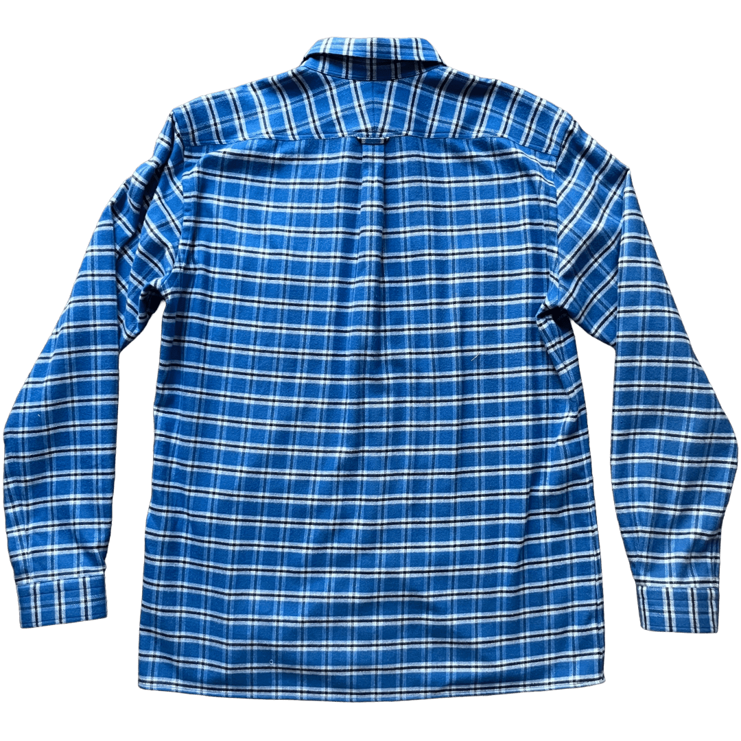 Regent - 'Hunter' - Flannel Shirt - Royal Blue & White Check - Regent Tailoring Salisbury