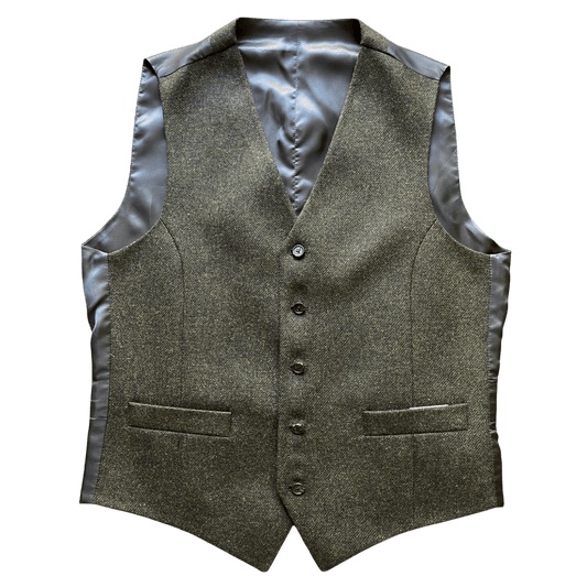 Regent - Hunter Waistcoat – Green Tweed - Regent Tailoring Salisbury