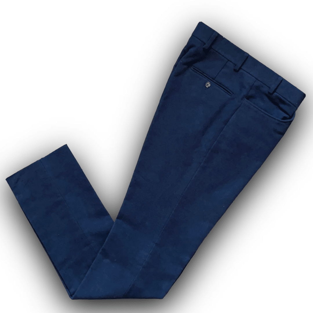 Regent - 'Jeremy' Trousers - Cloudy Navy Moleskin - Regent Tailoring Salisbury