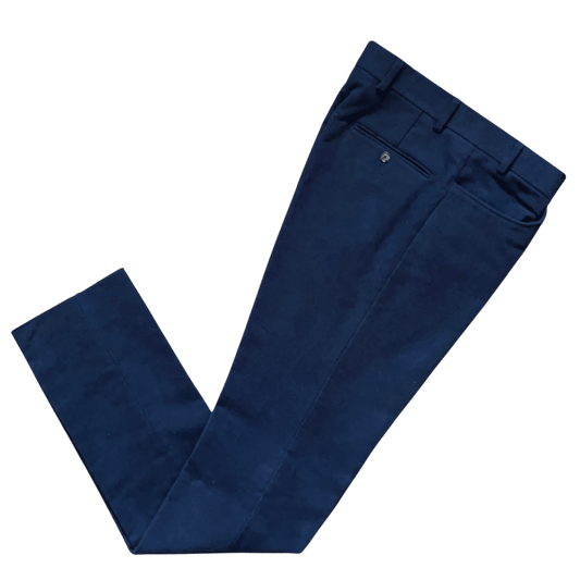 Regent - 'Jeremy' Trousers - Cloudy Navy Moleskin - Regent Tailoring Salisbury