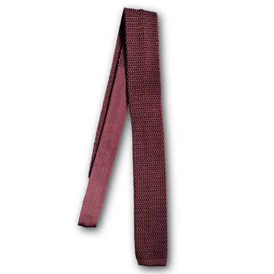 Regent - Knitted Silk Tie - Burgundy