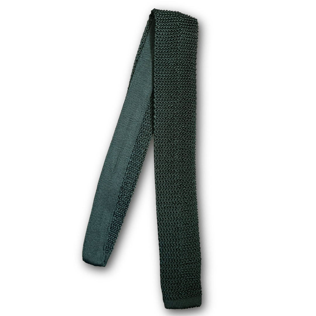 Regent - Knitted Silk Tie - Forest Green - Regent TailoringRegent