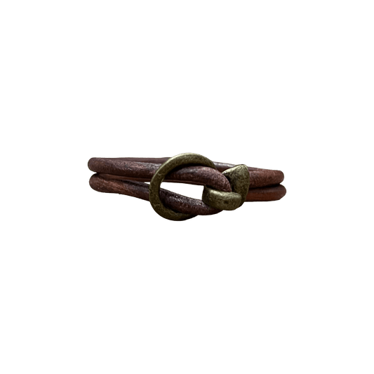 Regent - Leather Bracelet - Tan /Gold - Regent Tailoring Salisbury