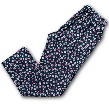 Regent - Lounge Pants - Black Floral - PJ - Regent Tailoring Salisbury