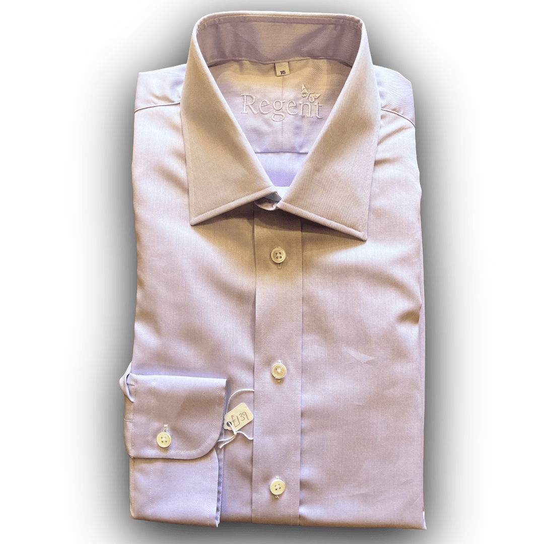 Regent - 'Lubber' Twill Shirt - Lilac - Regent Tailoring Salisbury