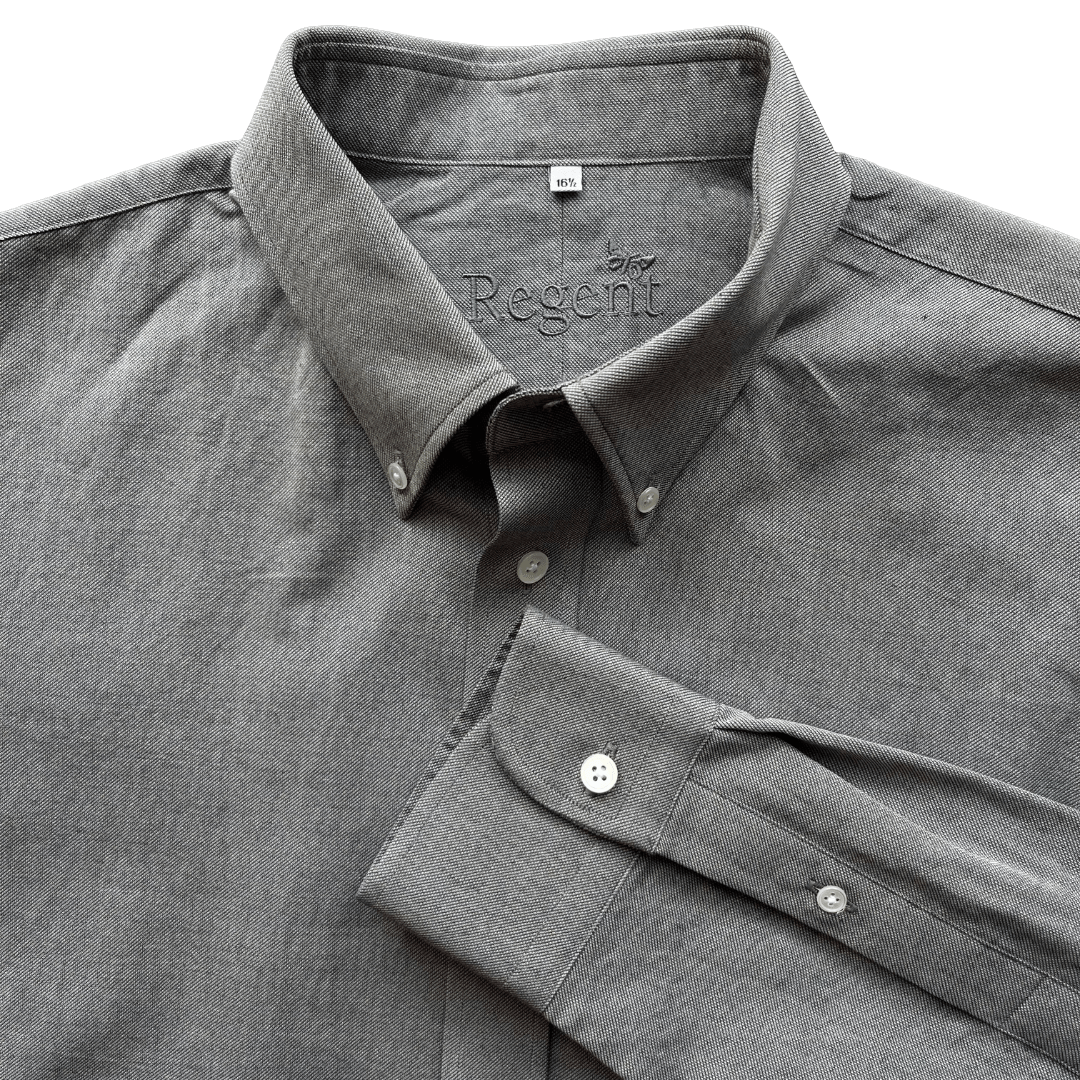 Regent - 'Mist' - Oxford Shirt - Grey - Regent Tailoring Salisbury