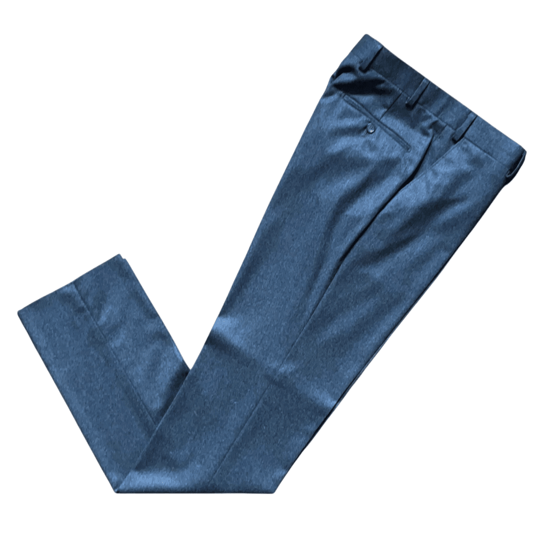Regent - "New" Maxwell Trouser - Grey Flannel Wool - Regent Tailoring Salisbury