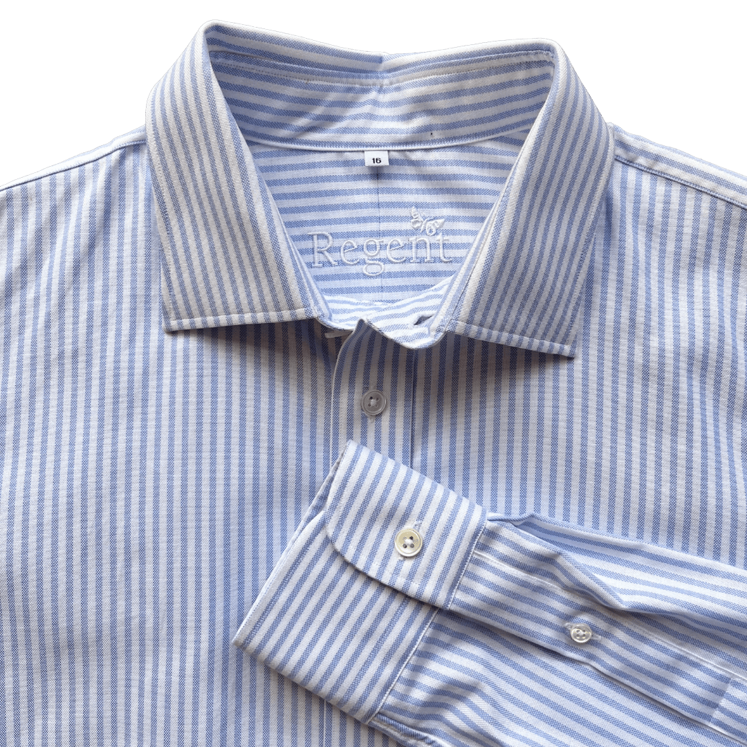 Regent - 'Oxford' - Shirt - White/Blue - Regent Tailoring Salisbury