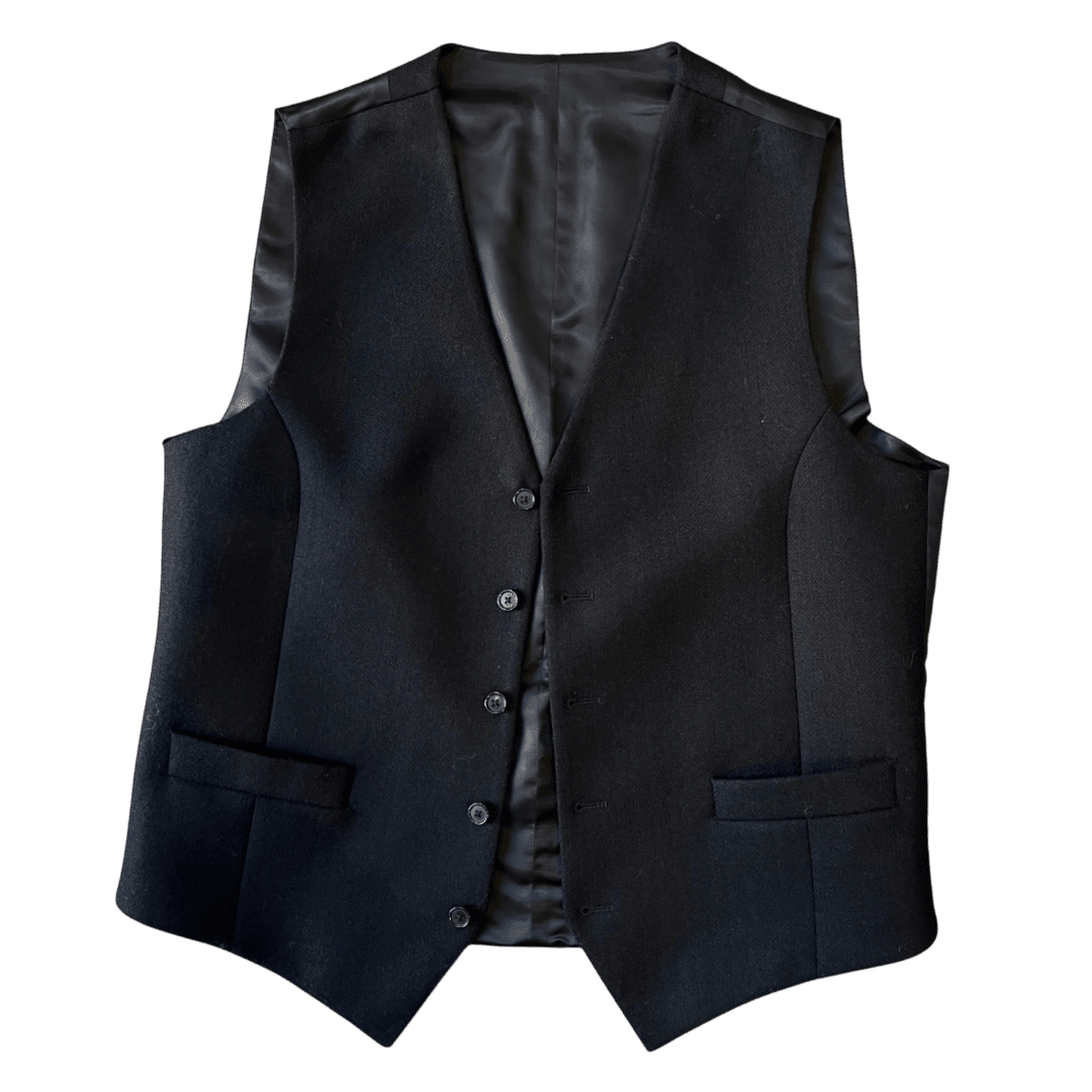 Regent - Pig Waistcoat – Black Tweed - Regent Tailoring Salisbury