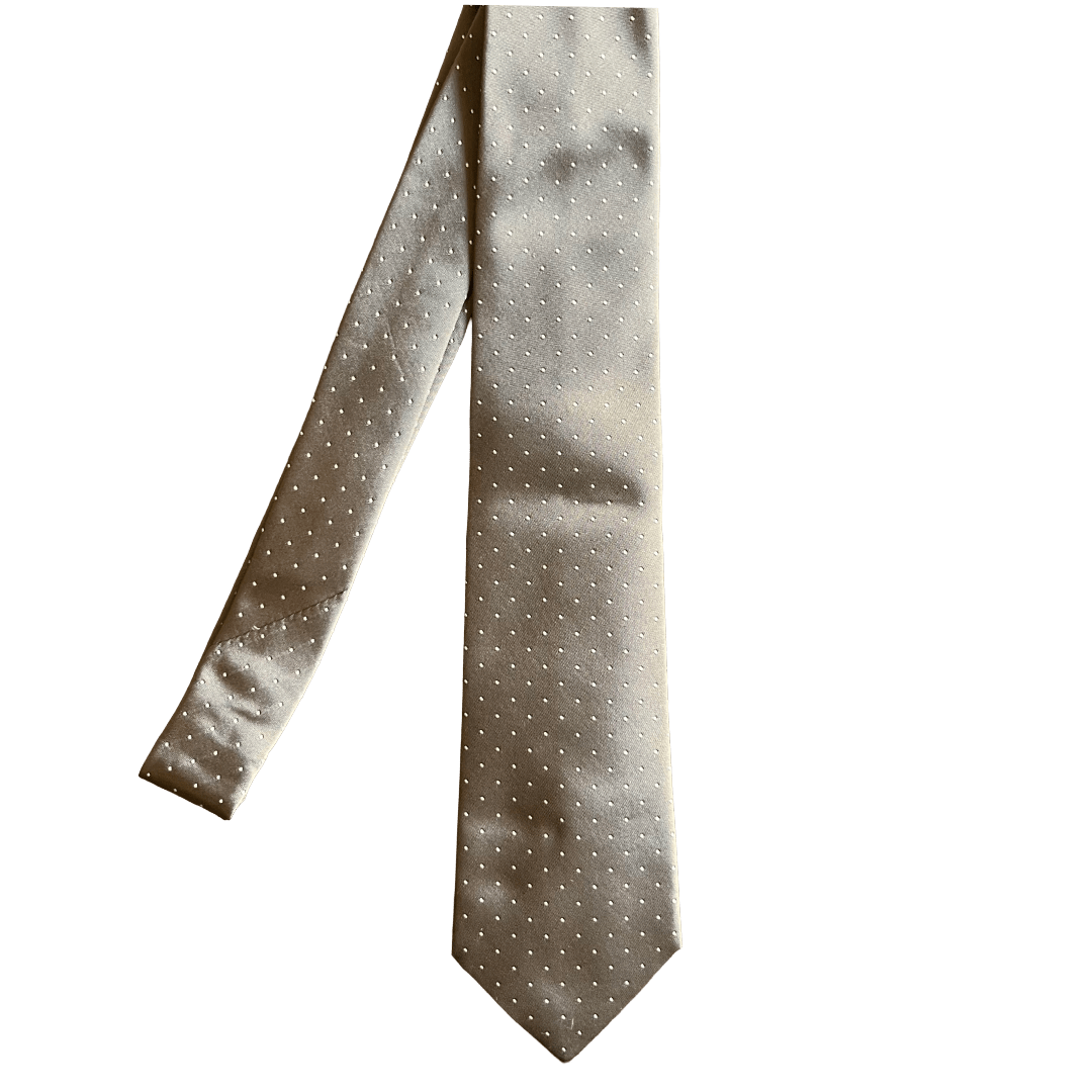 Regent - Pin Dot Silk Tie - Silver - Regent Tailoring Salisbury