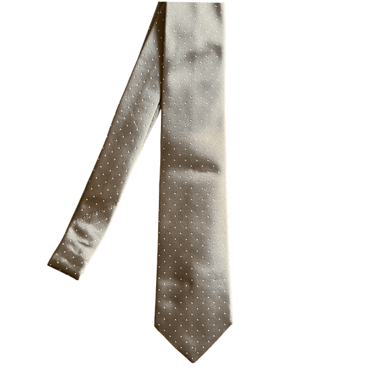 Regent - Pin Dot Silk Tie - Silver - Regent Tailoring Salisbury