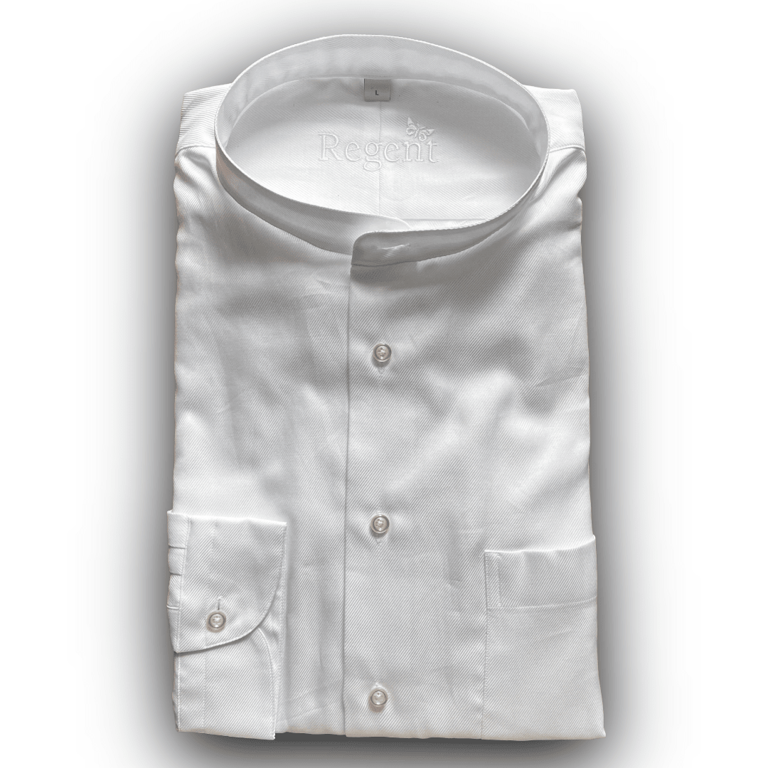 Regent - Pogo Shirt - White Grandad Collar - Regent Tailoring Salisbury