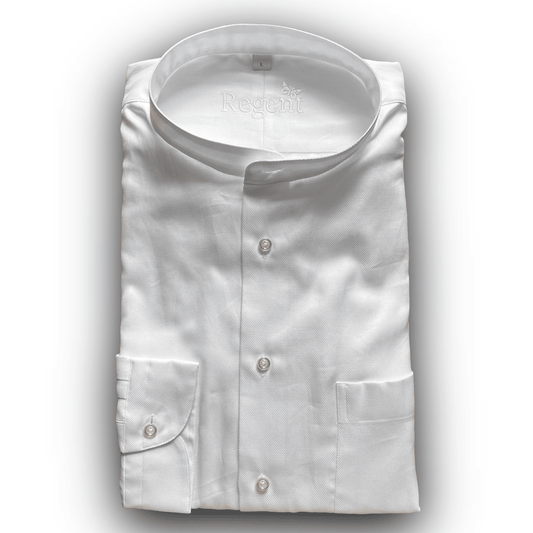 Regent - Pogo Shirt - White Grandad Collar - Regent Tailoring Salisbury