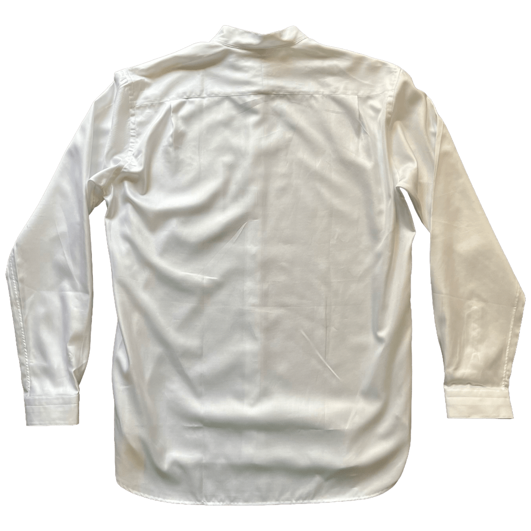 Regent - 'Pogo' - Twill Shirt - White Grandad Collar - Regent Tailoring Salisbury