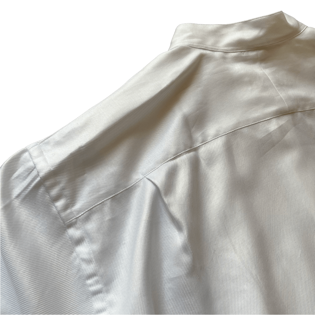 Regent - 'Pogo' - Twill Shirt - White Grandad Collar - Regent Tailoring Salisbury