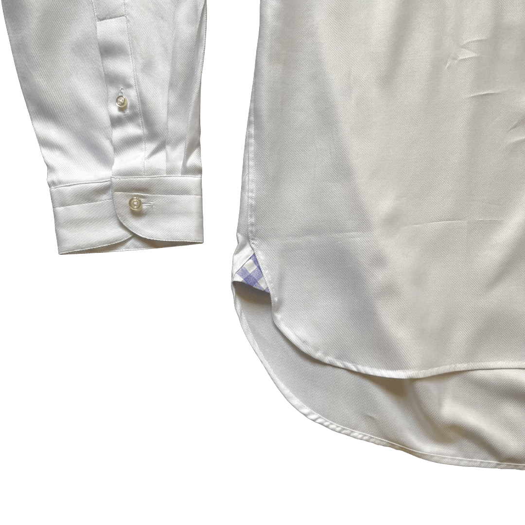 Regent - 'Pogo' - Twill Shirt - White Grandad Collar - Regent Tailoring Salisbury