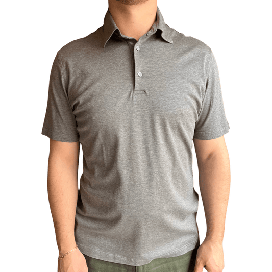Regent - Polo Shirt - Short Sleeve - Italian Cotton - Grey - Regent Tailoring Salisbury