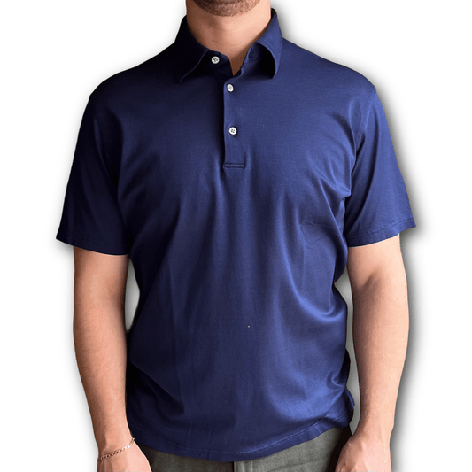 Regent - Polo Shirt - Short Sleeve - Italian Cotton - Navy Blue - Regent Tailoring Salisbury