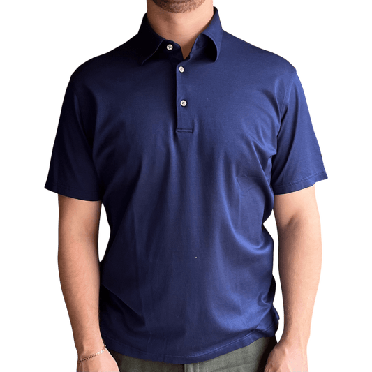 Regent - Polo Shirt - Short Sleeve - Italian Cotton - Navy Blue - Regent Tailoring Salisbury