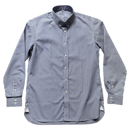 Regent - Poplin Shirt - Blue Gingham Shirt - Regent Tailoring Salisbury