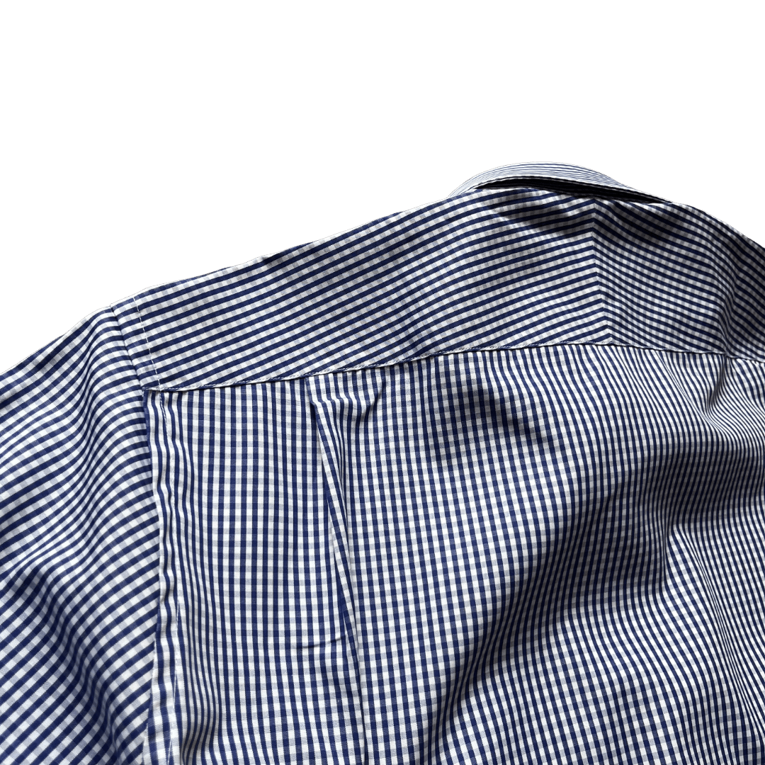 Regent - Poplin Shirt - Blue Gingham Shirt - Regent Tailoring Salisbury