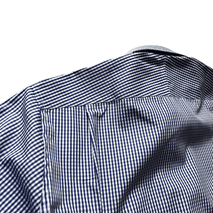 Regent - Poplin Shirt - Blue Gingham Shirt - Regent Tailoring Salisbury