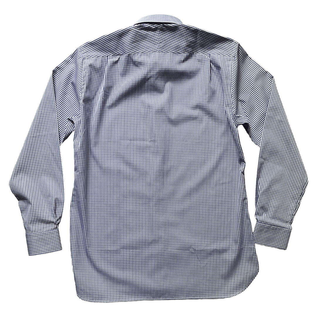 Regent - Poplin Shirt - Blue Gingham Shirt - Regent Tailoring Salisbury