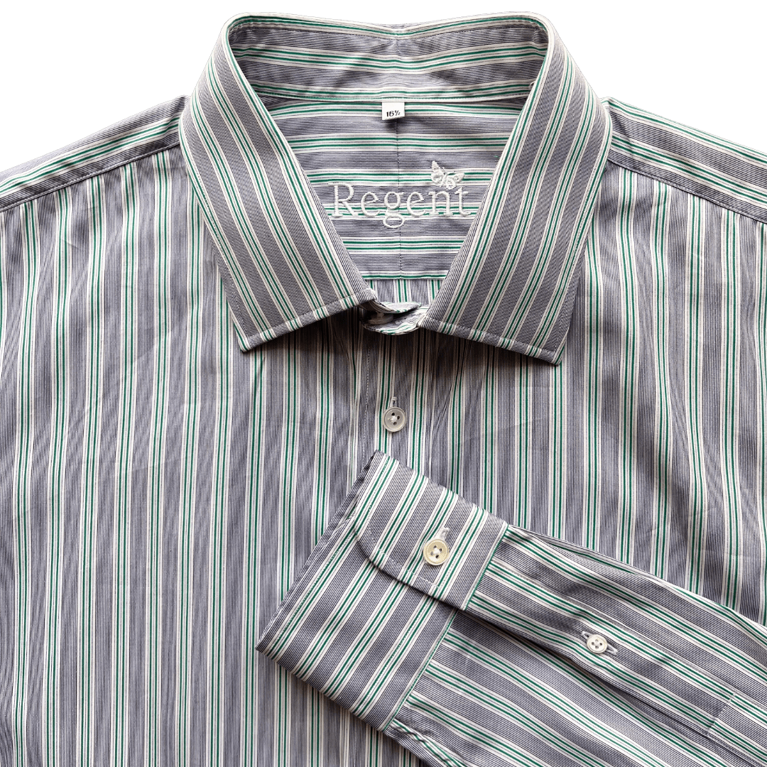 Regent - Prune- Twill - Multi Stripe - Regent Tailoring Salisbury