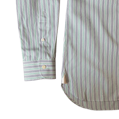 Regent - Prune- Twill - Multi Stripe - Regent Tailoring Salisbury