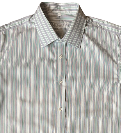 Regent - Prune- Twill - Multi Stripe - Regent Tailoring Salisbury