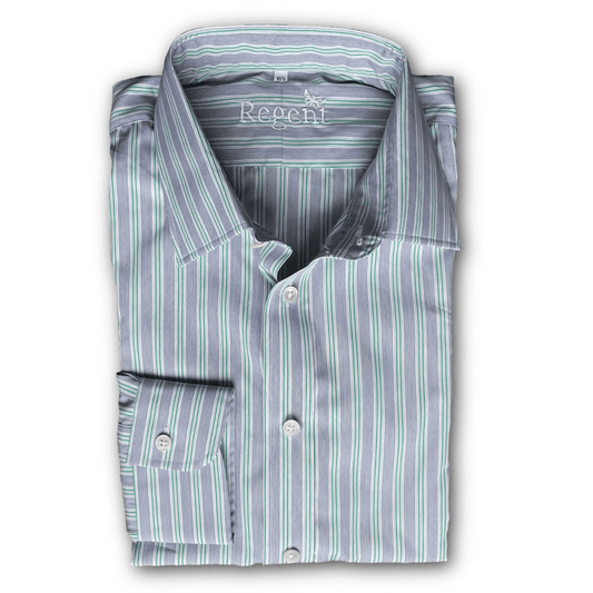 Regent - Prune- Twill - Multi Stripe - Regent Tailoring Salisbury