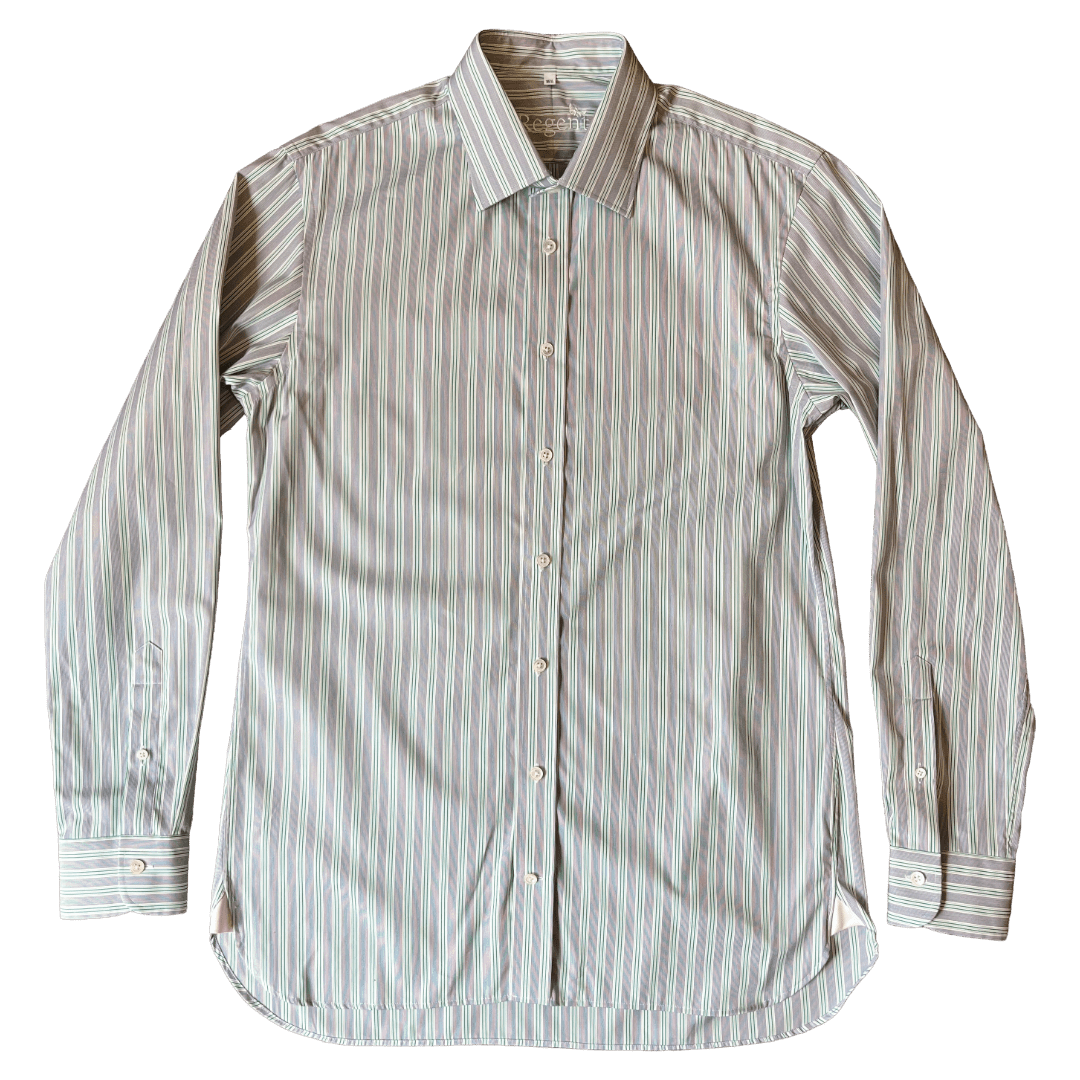 Regent - Prune- Twill - Multi Stripe - Regent Tailoring Salisbury