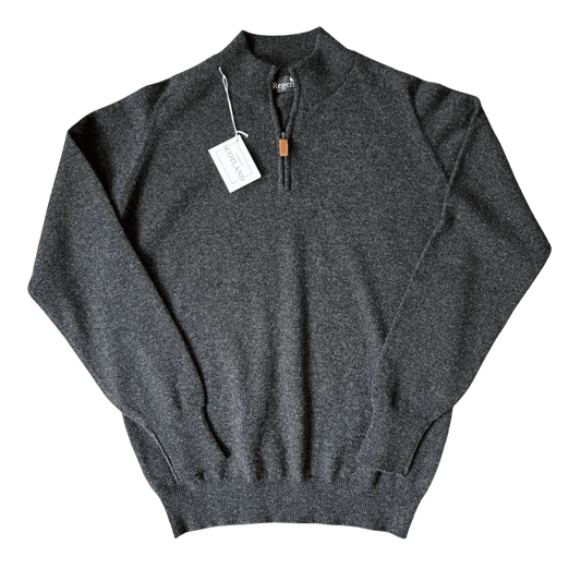 Regent - Quarter-Zip Jumper - Geelong - Charcoal - Regent Tailoring Salisbury