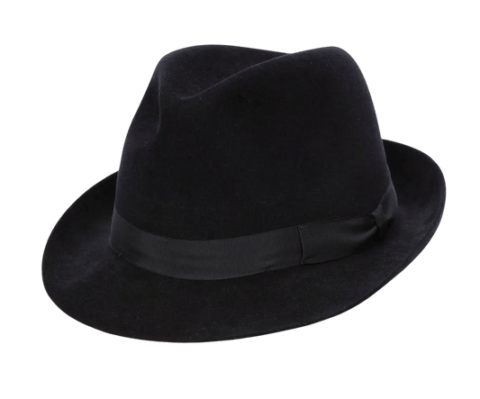 Regent Racing Trilby - Fur Felt, Mac Murray - Black - Regent Tailoring Salisbury