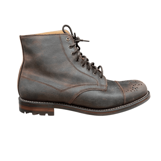 Regent - 'Roger' - Buckshot Brogue Derby Boot - Wax Leather - Regent Tailoring Salisbury