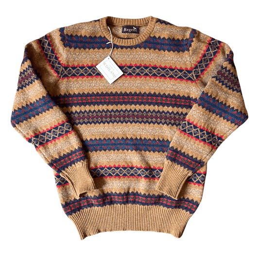 Regent - Round Neck Jumper - Geelong - Fair Isle Pattern - Regent Tailoring Salisbury
