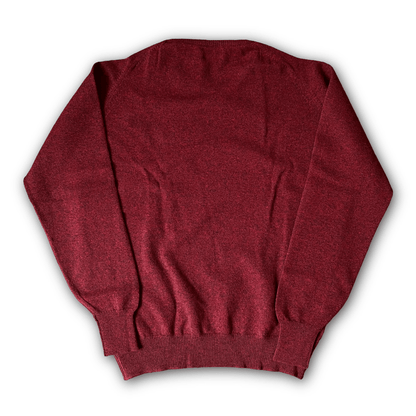 Regent - Round Neck Jumper - Geelong Wool - Burgundy - Regent Tailoring Salisbury