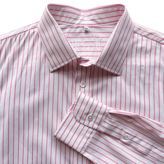 Regent- 'Rupert' - Twill Shirt - Pink Stripe - Regent Tailoring Salisbury