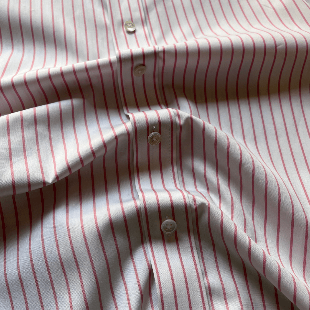 Regent- 'Rupert' - Twill Shirt - Pink Stripe - Regent Tailoring Salisbury