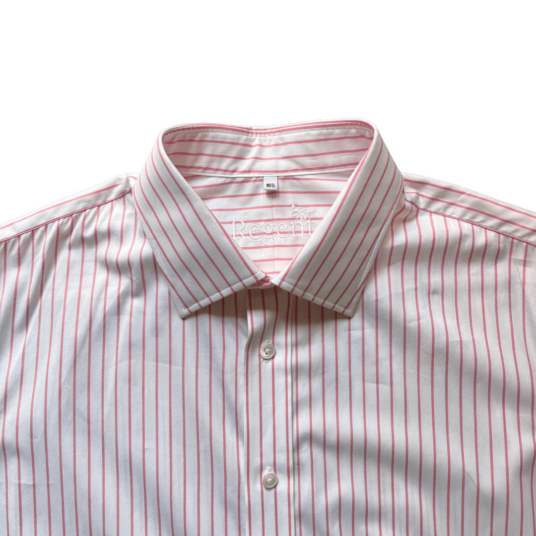 Regent- 'Rupert' - Twill Shirt - Pink Stripe - Regent Tailoring Salisbury