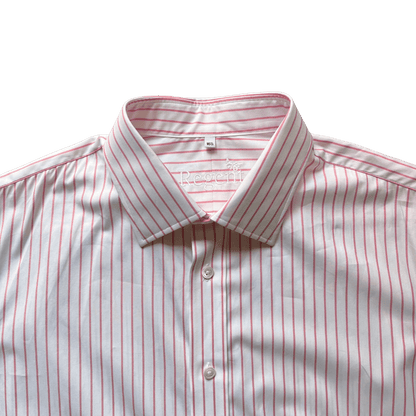 Regent- 'Rupert' - Twill Shirt - Pink Stripe - Regent Tailoring Salisbury