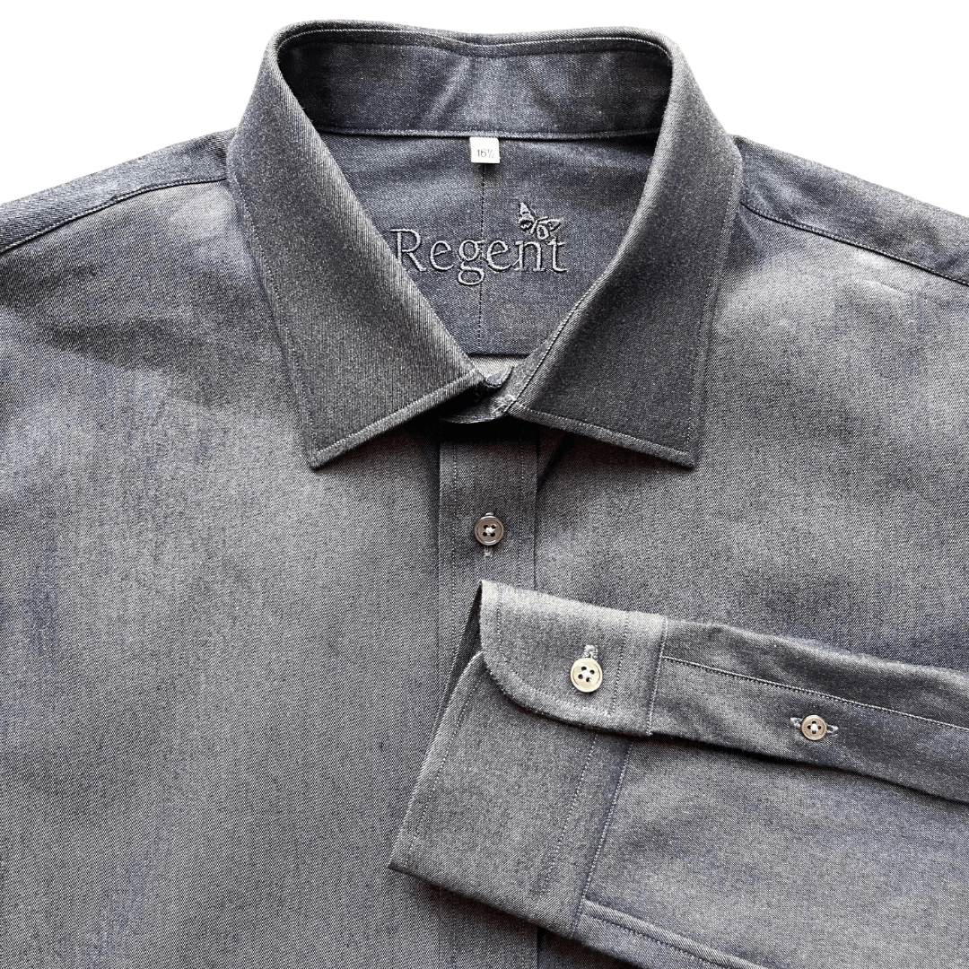 Regent - 'Scott' - Denim Shirt - Regent Tailoring Salisbury