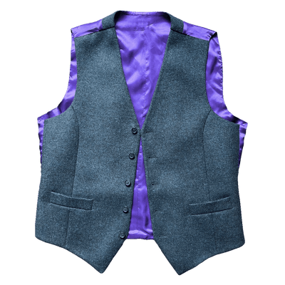 Regent - Shearer Waistcoat – Peacock Blue Tweed