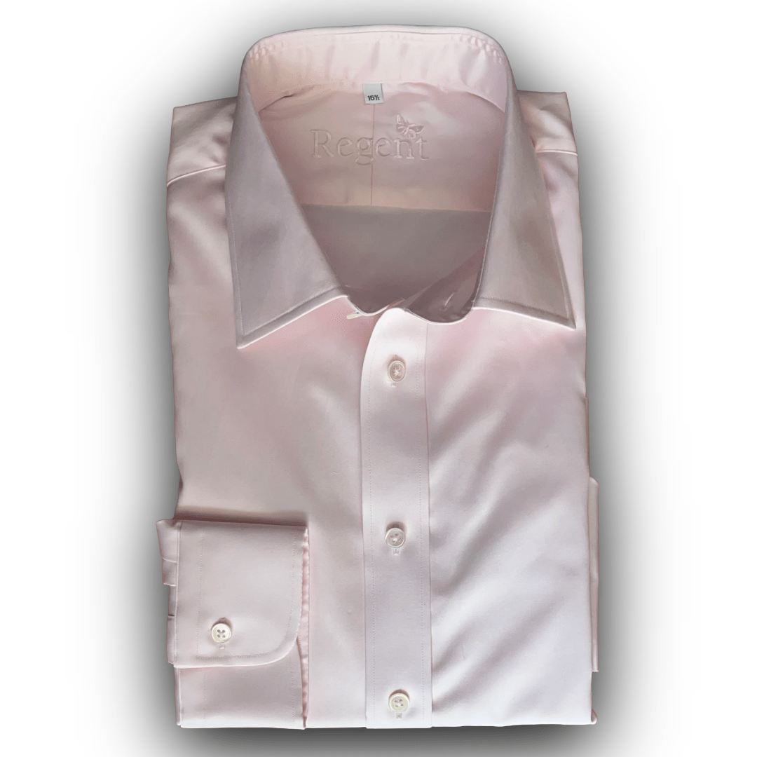 Regent - 'Shrimp' Poplin Shirt - Pink - Regent TailoringRegent