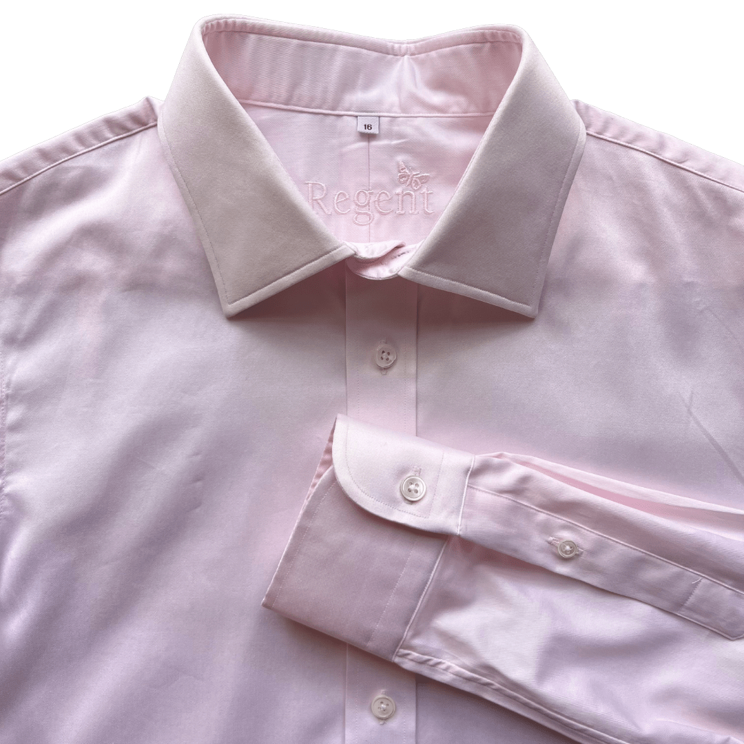 Regent - 'Shrimp' - Poplin Shirt - Pink - Regent Tailoring Salisbury