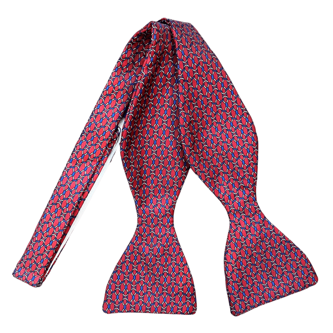 Regent - Silk Bow Tie - Sea Nott - Red/Navy/White - Regent Tailoring Salisbury
