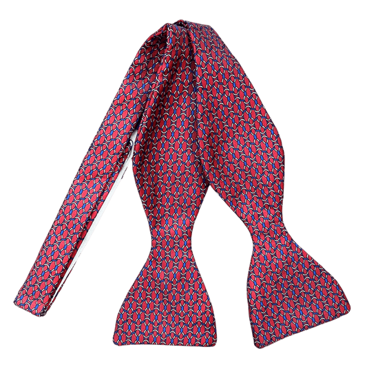 Regent - Silk Bow Tie - Sea Nott - Red/Navy/White - Regent Tailoring Salisbury