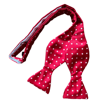 Regent - Silk Bow Tie - Spot - Red