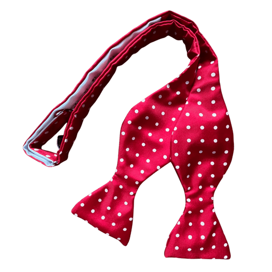 Regent - Silk Bow Tie - Spot - Red - Regent Tailoring Salisbury
