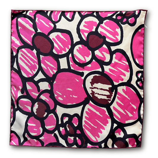 Regent - Silk Pocket Square - Pink Daisy - Regent Tailoring Salisbury